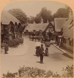 Las pintorescas casas de Shanklin, Isla de Wight, Inglaterra, 1900