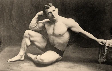Retrato del luchador de peso pesado, Johann Lem, c.1910