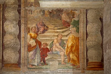 Fresco en la entrada (escena incierta)