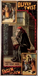 Placa de libro Oliver Twist del Reino Unido de 1880