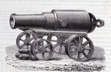 Un rifle Blakely - El Cañón Blakely en la Expo de Londres (1862)