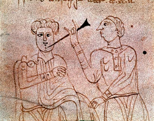 Un cirujano dental opera a un paciente en miniatura del manuscrito "De surgia". Siglo XIII Venecia, Biblioteca Marciana