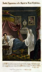 Un fantasma aparece ante Lord Littelton para anunciar su muerte. 1825. Bibl. Morando, Milán.