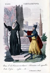 Adelaide Tosi y Orazio Cartagenova en “I Normanni a Parigi” de Saverio Mercadante.