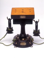 Teléfono de Ader (o electrofono Ader-Gower): 1878 Colección France Telecom