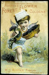 Publicidad para Eau de Cologne Flor del Bosque de Austen - siglo XIX