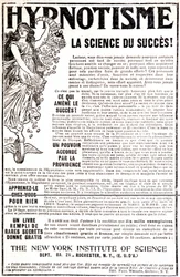 Publicidad para un libro de hipnosis - en “Le Petit Journal”