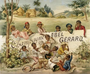 Cartel publicitario para Champagne Abel Gérard, finales del siglo XIX