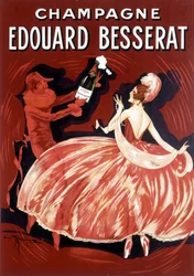 Cartel publicitario de Champagne Edouard Besserat, finales del siglo XIX