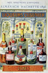 Cartel publicitario para licores Cusenier