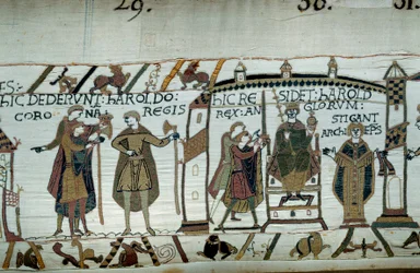 Después de la muerte de Eduardo el Confesor, Harold fue coronado rey con el nombre de Harold II en 1066 (detalle)