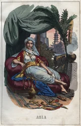 Alegoría de Asia - grabado de “Usi e Costumi di Tutti i Popoli dell