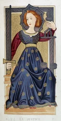 Alegoría de la Justicia Después de una Miniatura - siglo XIX