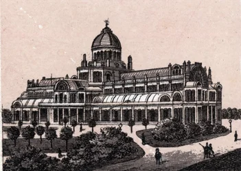 Ámsterdam, Holanda: vista del Palacio del Pueblo. en “El mundo ilustrado 168 vistas” Sin fecha (finales del siglo XIX)