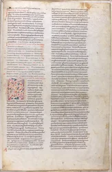 Página iluminada de la Biblia del siglo XI