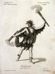 Andrea Nozzari (1775-1832) en el papel de Polifegonte en “Il sogno di Partenope” de Giovanni Simone Mayr (Johann Simon Mayr) (1763-1845) - Nápoles, Teatro San Carlo