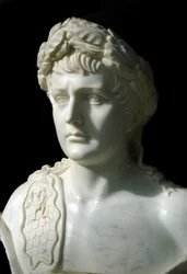 Busto anónimo de mármol del siglo XIX de Napoleón I emperador de los franceses