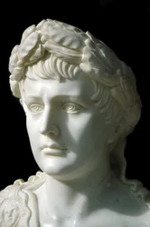 Busto anónimo de mármol del siglo XIX de Napoleón I emperador de los franceses.