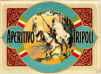 Anuncio de alcohol Aperitivo Tripoli, finales del siglo XIX