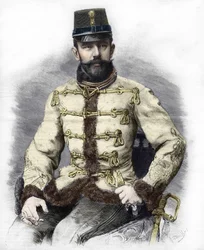 Archiduque Rodolfo de Habsburgo (1858-1889), Príncipe Heredero de Austria. Grabado de 1889