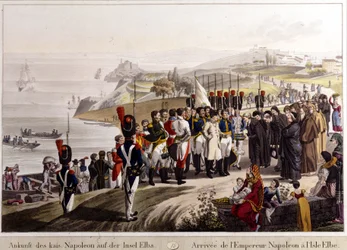 Llegada de Napoleón a la Isla de Elba