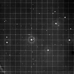 Placa de vidrio astronómica de la nebulosa de las Pléyades (negativo de vidrio)
