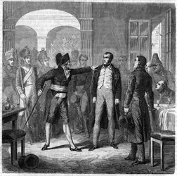 Intento de insurrección de la ciudad de Toulon: arresto del carbonero Armand Valle, ex capitán de los ejércitos napoleónicos en 1822