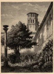 Convento agustino (Toulouse) - El claustro de los Agustinos en Toulouse - grabado en “PATRIE - DESCRIPTION PICTURESQUE DE LA FRANCE EN 6 VOLUMES” de Lucien Huard - finales del siglo XIX.