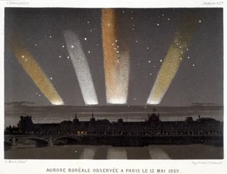 Aurora Boreal observada en París el 13/05/1869 - en 