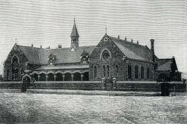 Australia: An Adelaide Public School, c.1885 (grabado)
