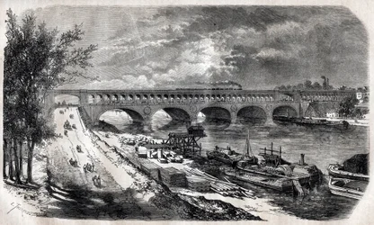 Viaducto de Auteuil (Puente del Point du Jour) en 1867