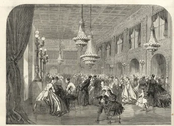 Baden Baden (Baden-Baden), Alemania - Interior de la Sala de Conversación - 1867
