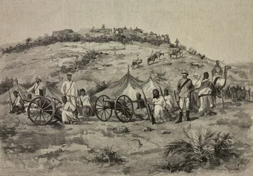 Batería de Federico Ciccodicola (1860-1924), Eritrea, dibujo de E X de L