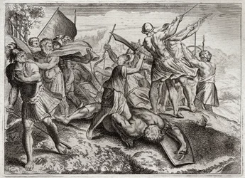 Biblia de Royaumont, Antiguo Testamento: Jonatán Pontífice. Jonatán sucede a su hermano Judas Macabeo al frente de la revuelta contra los Seléucidas. Ganó varias victorias. Diodoto Trifón finalmente lo sorprende por traición