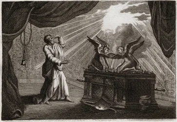 Biblia de Royaumont, Antiguo Testamento: El Arca de la Alianza. Figura del Arca. Ilustración de 1811.