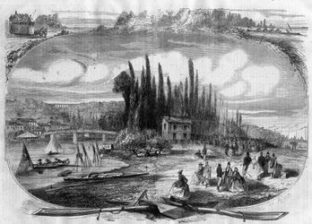 Bougival (Yvelines) Las orillas del Sena en 1868