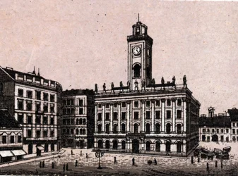 Budapest, Hungría: Ayuntamiento Viejo. En "El Mundo Ilustrado 168 vistas". Sin fecha (finales del siglo XIX).