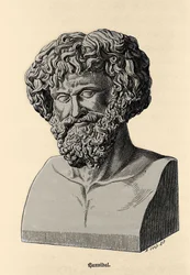 Busto de Aníbal o Annibal Barca (247 a.C. - 183 a.C.), general y estadista cartaginés
