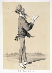 Caricatura de un turista inglés alrededor de 1866