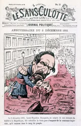 Caricatura sobre el golpe de estado de Napoleón III del 2 de diciembre de 1851 - en “Le sans-panlotte”