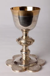 Cáliz del capellán Georges Coquere. Orfebrería, oro y plata