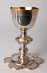 Cáliz del capellán Georges Coquere. Orfebrería, oro y plata