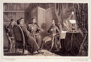 Carlos Alberto (1798 - 1849) promete ayudar a la revolución piamontesa de 1821 - en “Storia d
