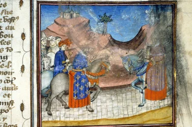 Carlos VI. Miniatura (512, 452r): Solicitud de autorización a la Biblioteca Municipal de Toulouse (tel: 05 62 27 66 66)
