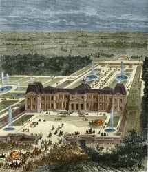 Chateau de Vaux Le Visomte en la época del Rey Luis XIV. Grabado del siglo XIX.