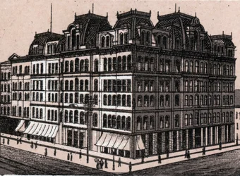 Chicago, EE.UU.: vista de Field, Leiter & Co. (Tienda por Departamentos Field, Leiter & Co.). En "El Mundo Ilustrado 168 vistas". Sin fecha (finales del siglo XIX).