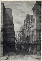 Epidemia de cólera en París - Epidemia de cólera en París - rue Sainte Marguerite - grabado en 