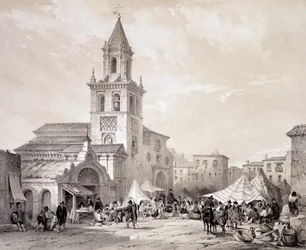 Iglesia de la Feria en Sevilla, “España Artística y Monumental de sitios y monumentos famosos de España” por Don Genaro Pérez de Villa