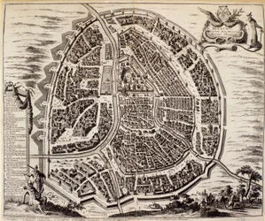 Mapa de la ciudad de Moscú en el siglo XVII.