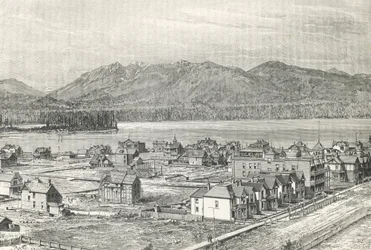 Ciudad de Vancouver, grabado, Canadá